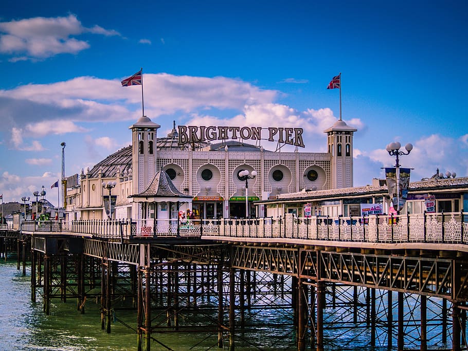 White Brighton Pier During Daytime, Architecture, Building, - Brighton Pier , HD Wallpaper & Backgrounds
