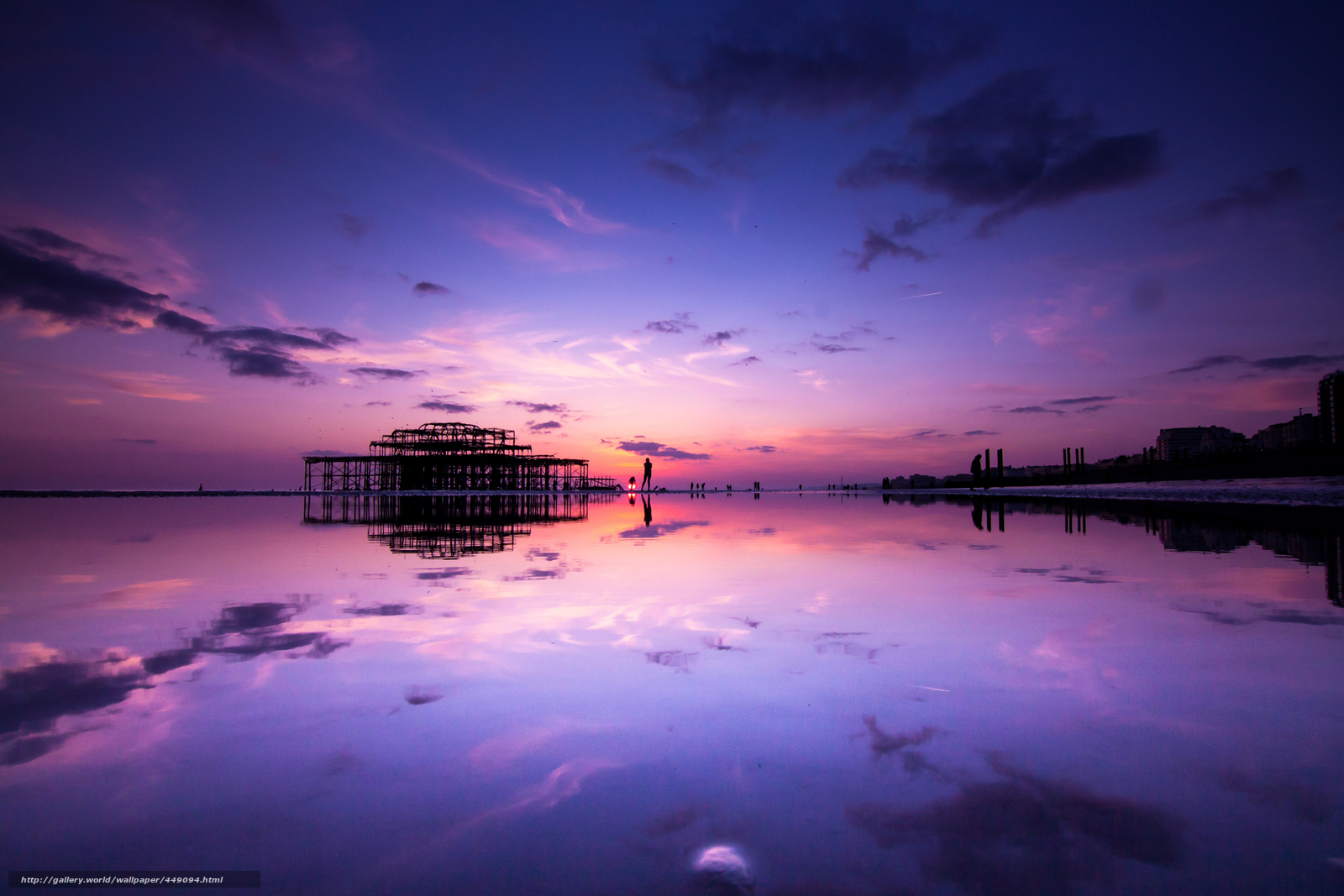 Download Wallpaper England, Brighton, Reflection, Water , HD Wallpaper & Backgrounds