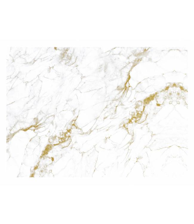 Wall Mural Marble, White-gold, - White And Gold Marble Wall , HD Wallpaper & Backgrounds