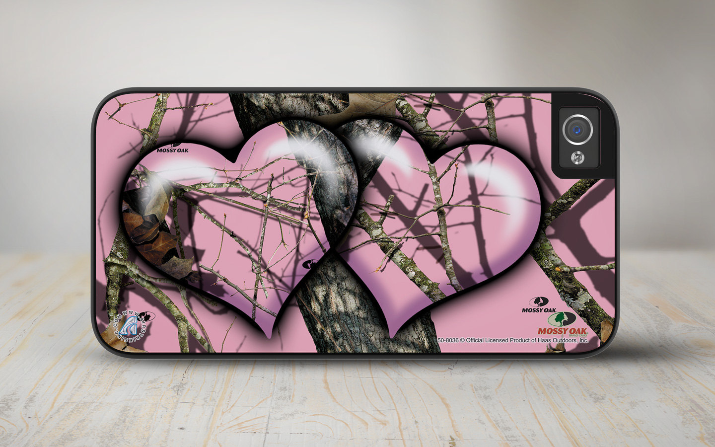 Camo Phone Case Mossy Oak Pink Hearts Camoflauge Iphone - Camouflage Hearts , HD Wallpaper & Backgrounds