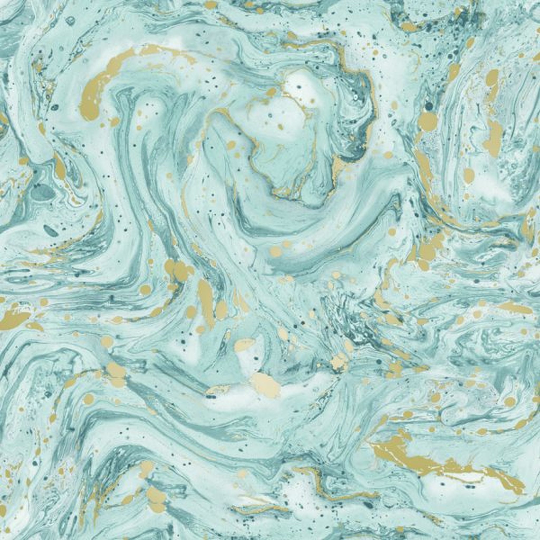 Azurite Teal/gold Wallpaper - Teal And Gold , HD Wallpaper & Backgrounds