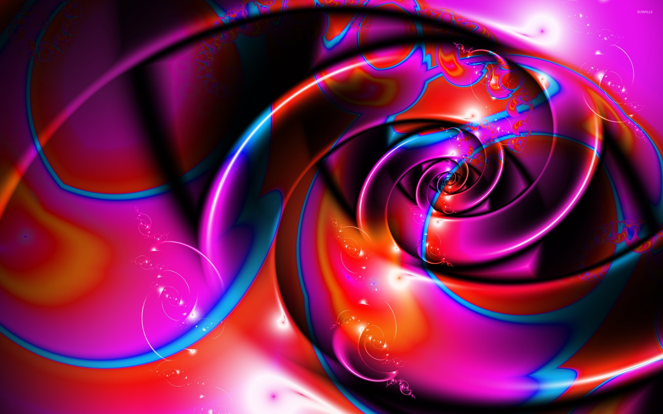 Purple Swirls Wallpaper Abstract Wallpapers 17323 - Red And Purple Swirls , HD Wallpaper & Backgrounds