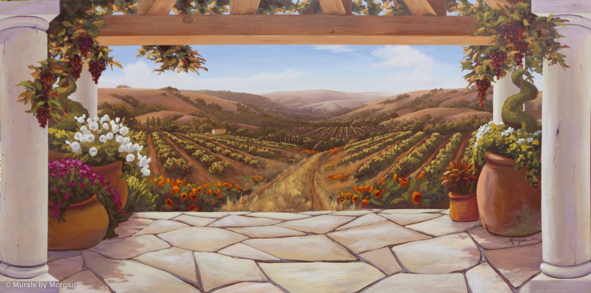 Vineyard Wallpaper Custom Murals By San Francisco Bay - Vineyard Wall Mural , HD Wallpaper & Backgrounds