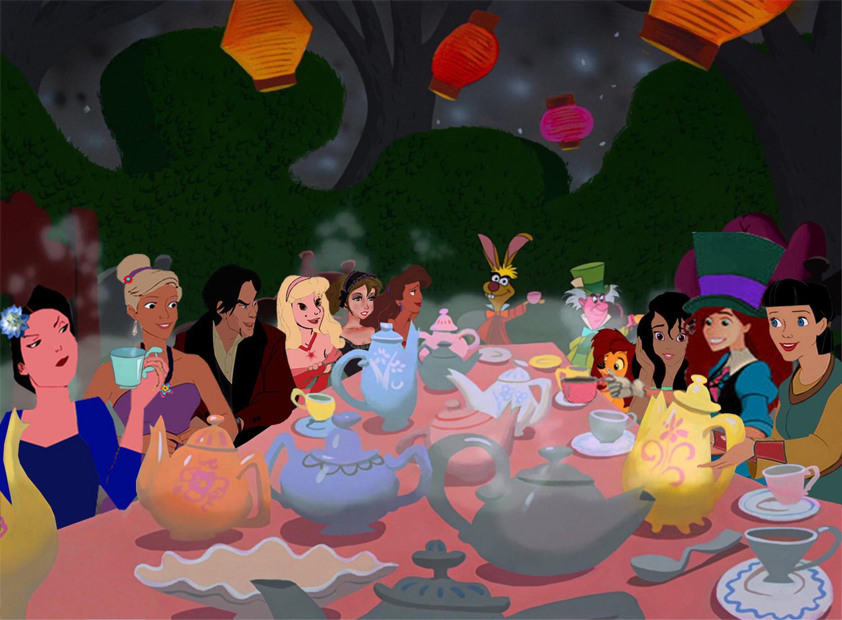 The Tea Party, Quality Picture - Disney Alice In Wonderland Mad Tea Party , HD Wallpaper & Backgrounds