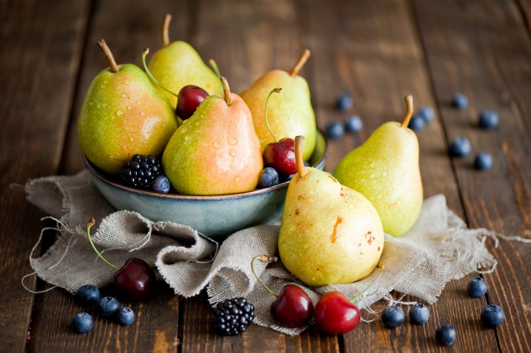 Fruit Pears Food Wallpaper - Fruit Bowl Reference , HD Wallpaper & Backgrounds