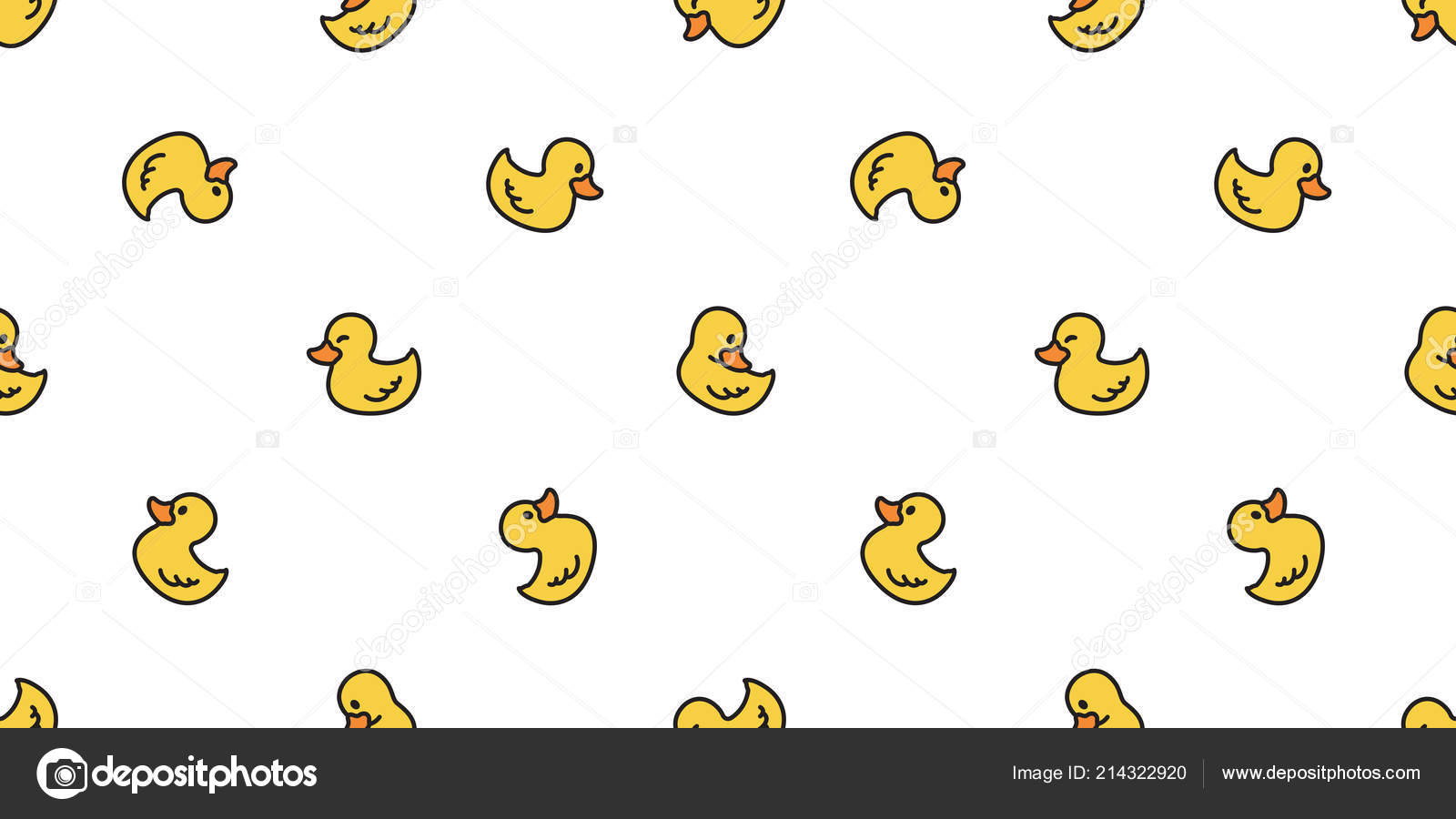 Duck Seamless Pattern Vector Rubber Duck Tile Background - Pattern Ducks , HD Wallpaper & Backgrounds
