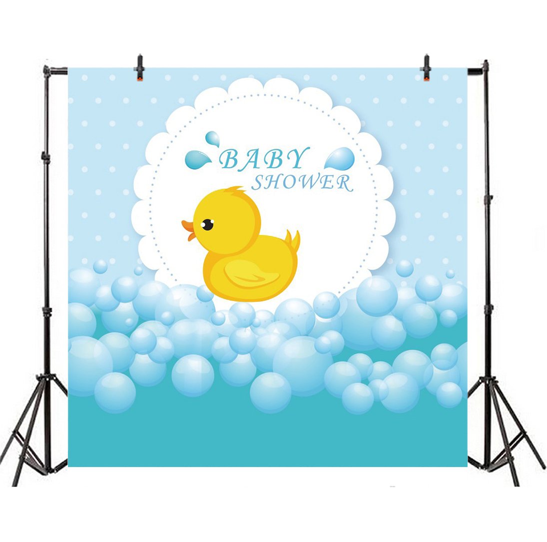 Leyiyi 4x4ft Photography Backdrop Rubber Duck Baby - Rubber Ducky Boy Baby Shower Backdrop , HD Wallpaper & Backgrounds