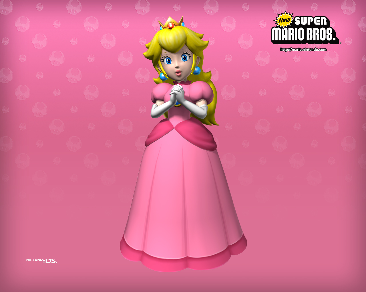 Princess Peach Mario Bros Wallpaper Backgrounds Princess - Princess Peach New Super Mario Bros Ds , HD Wallpaper & Backgrounds