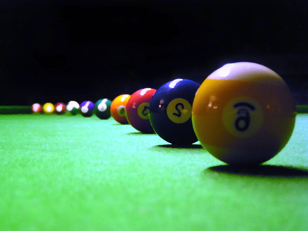 Pool Billiard Wallpaper Balls Lined Up - Billiard Ball , HD Wallpaper & Backgrounds