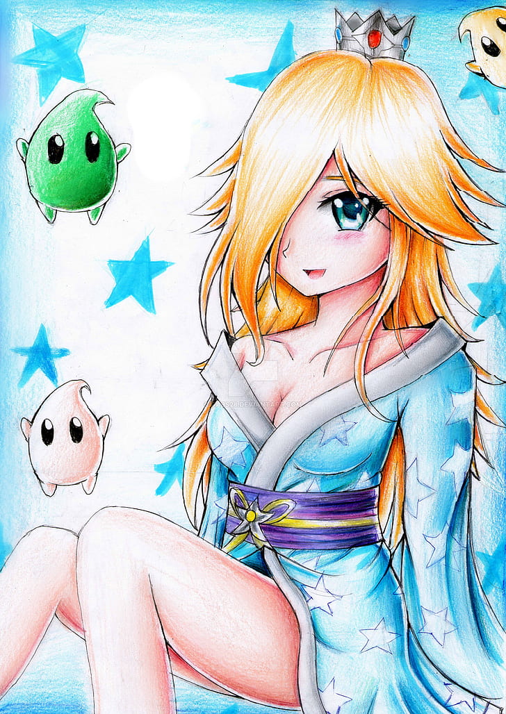 , Princess Rosalina, Princess Daisy, Princess Peach, - Anime Princess Rosalina , HD Wallpaper & Backgrounds