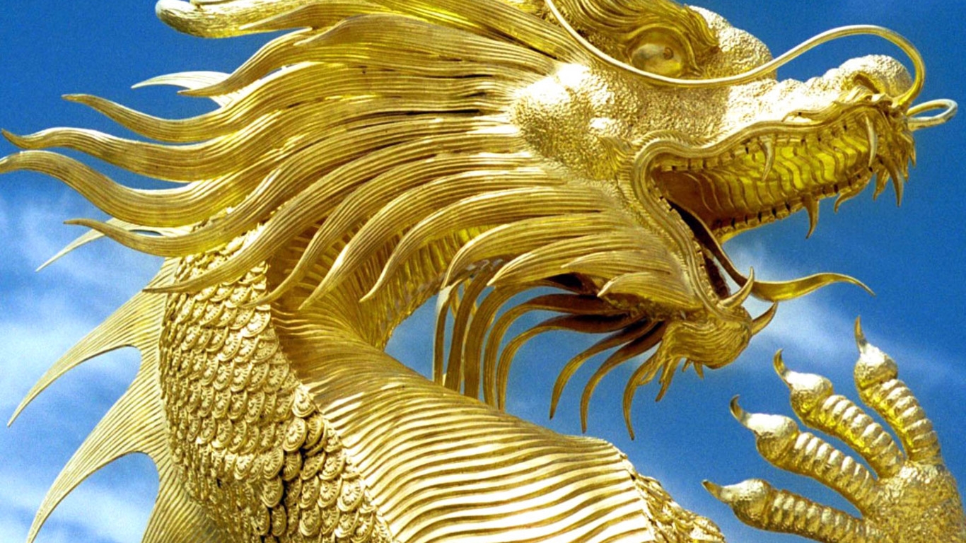 Gold Dragon 15 Cool Wallpaper Wallpaper - China Gold Dragon , HD Wallpaper & Backgrounds