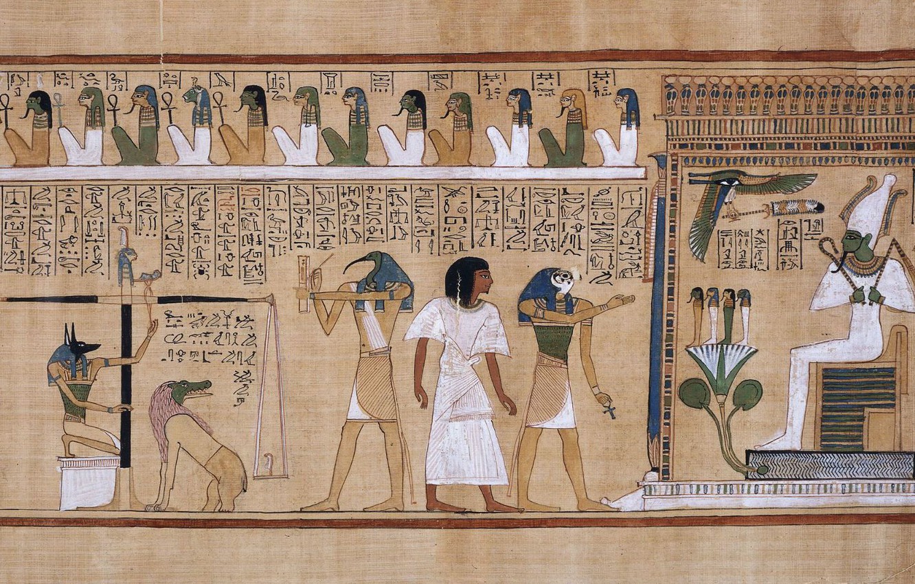 Photo Wallpaper Drawing, Writing, Parchment, Hieroglyphics, - Ancient Egypt , HD Wallpaper & Backgrounds
