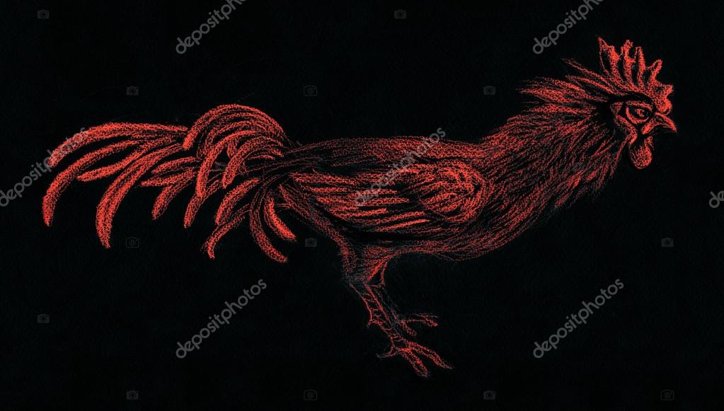 Pastel Drawing, Poster, Wallpaper - Rooster , HD Wallpaper & Backgrounds