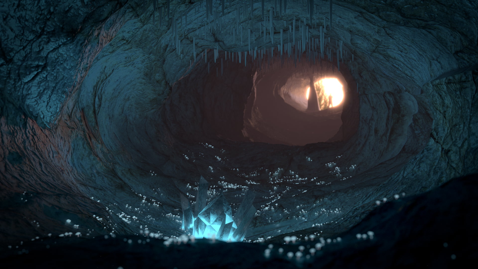 4k Cave Of Crystals , HD Wallpaper & Backgrounds