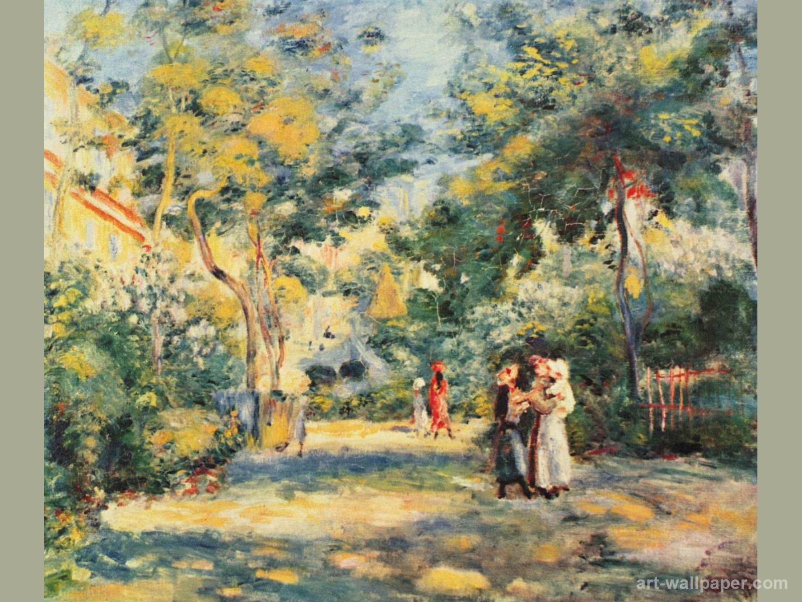 Renoir Wallpaper - Pierre Auguste Renoir The Garden In Montmartre , HD Wallpaper & Backgrounds