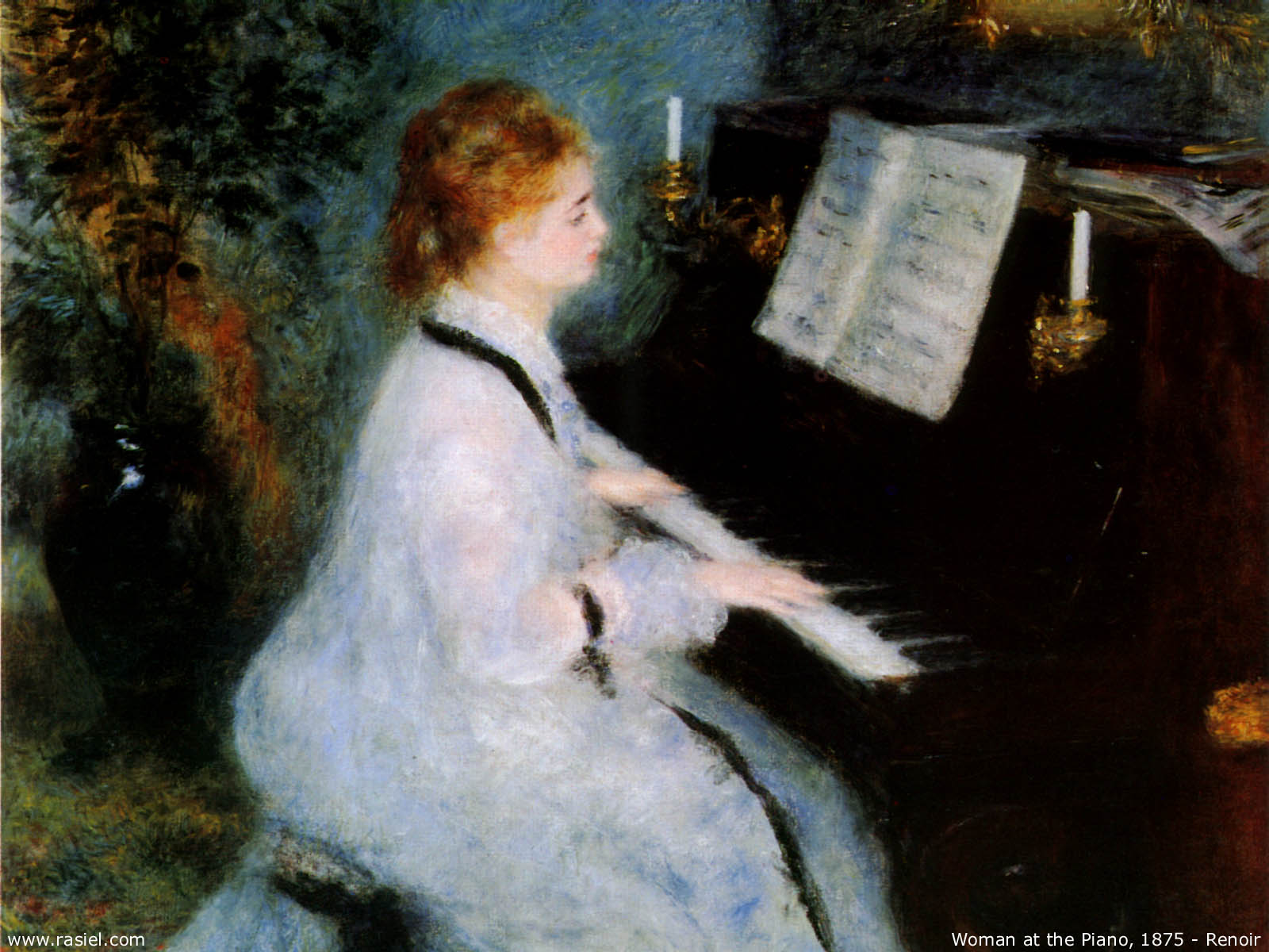 Renoir Woman At The Piano , HD Wallpaper & Backgrounds
