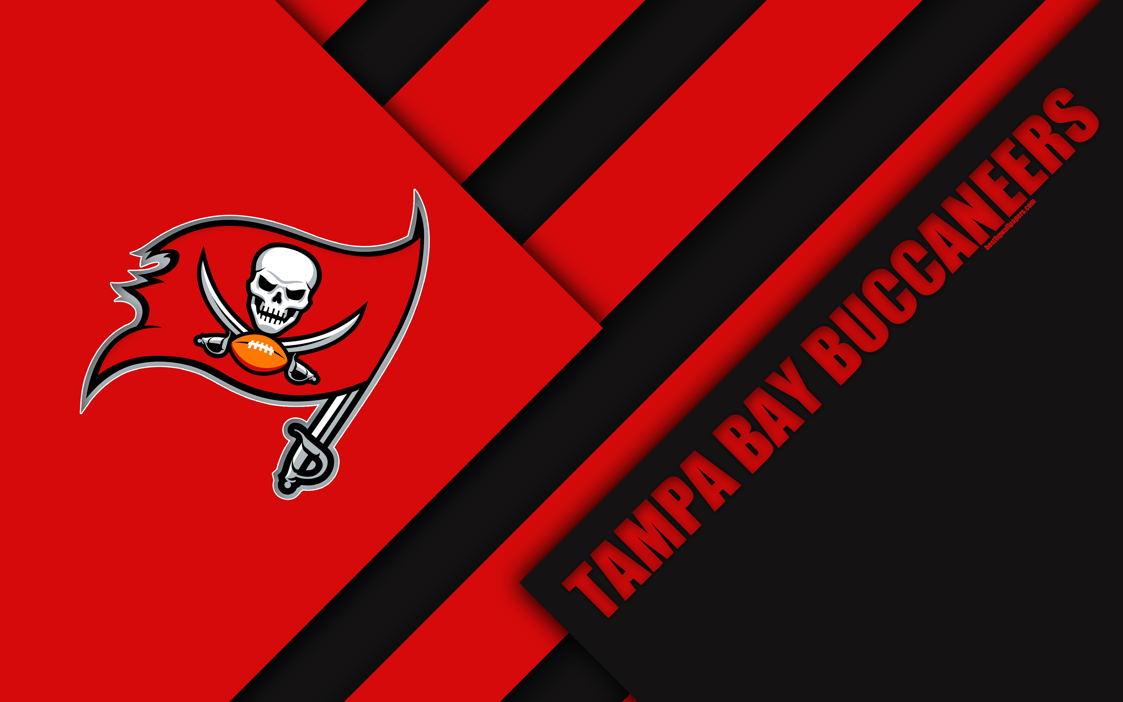 Tampa Bay Buccaneers, 4k, Nfc South, Logo, Nfl, Red - Desktop Tampa Bay Buccaneers , HD Wallpaper & Backgrounds