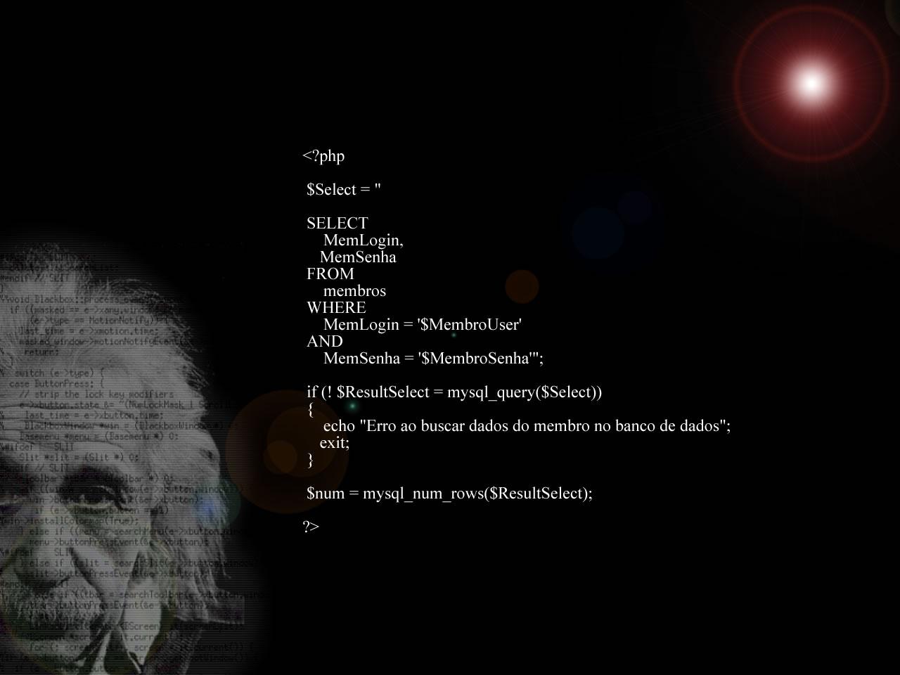 Albert Einstein Cdigos Php Papel De Parede Wallpaper - Motivational Wallpaper For Coders , HD Wallpaper & Backgrounds