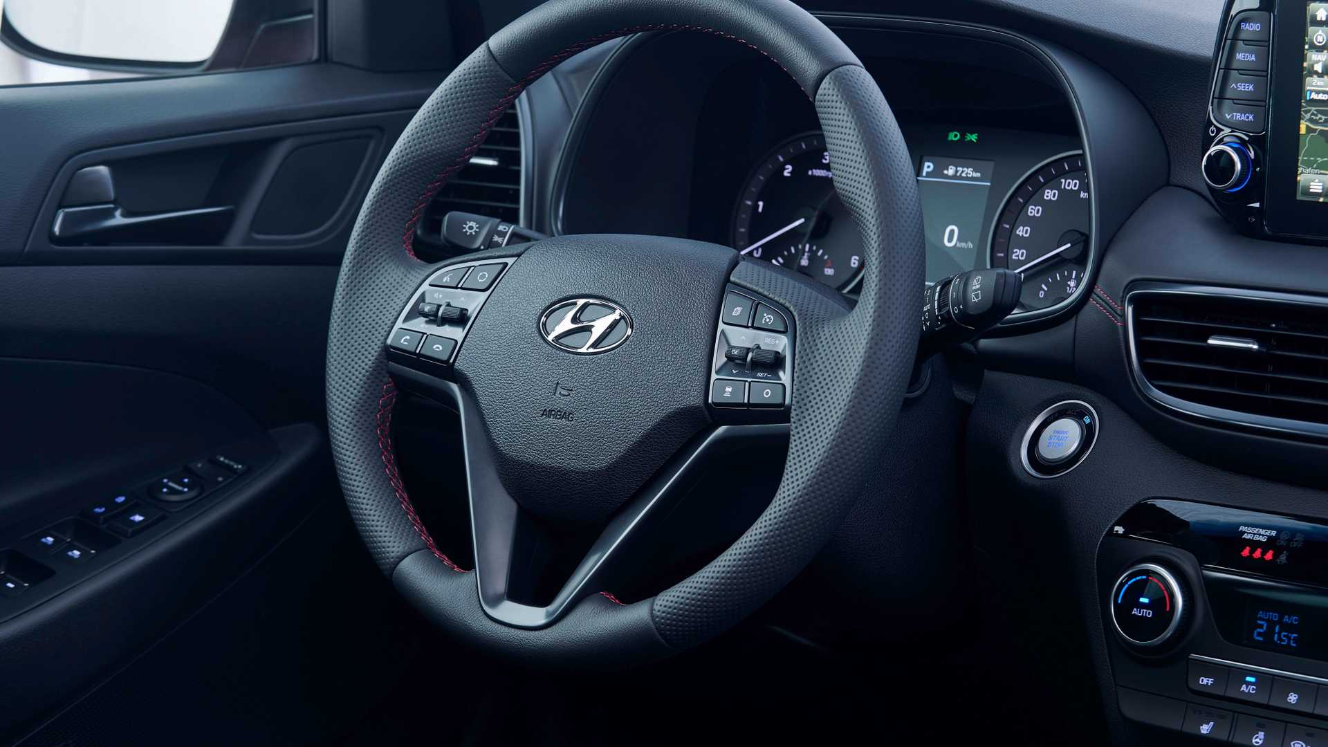 2019 Hyundai Tucson N Line Interior Steering Wheel - Hyundai Tucson 2020 Interior , HD Wallpaper & Backgrounds
