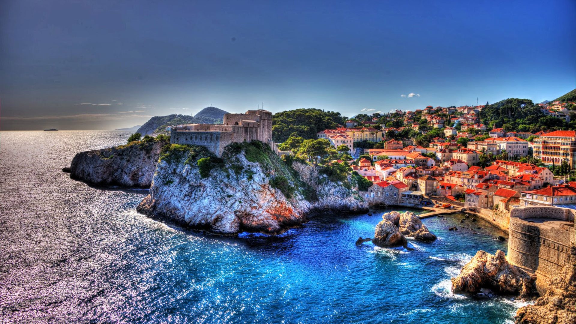 Adriatic Dubrovnik Croatia Ancient City Walls And Historical - Muralles De Dubrovnik , HD Wallpaper & Backgrounds