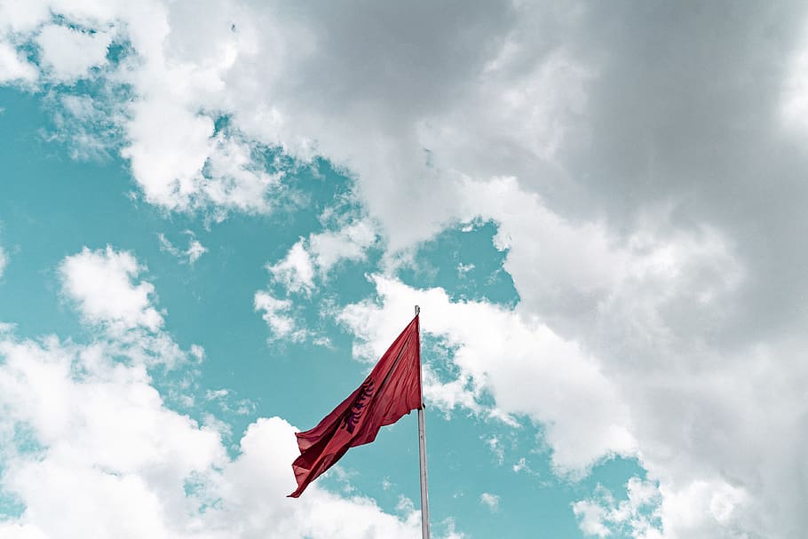 Waving Albania Flag, Symbol, American Flag, Adventure, - Flag , HD Wallpaper & Backgrounds