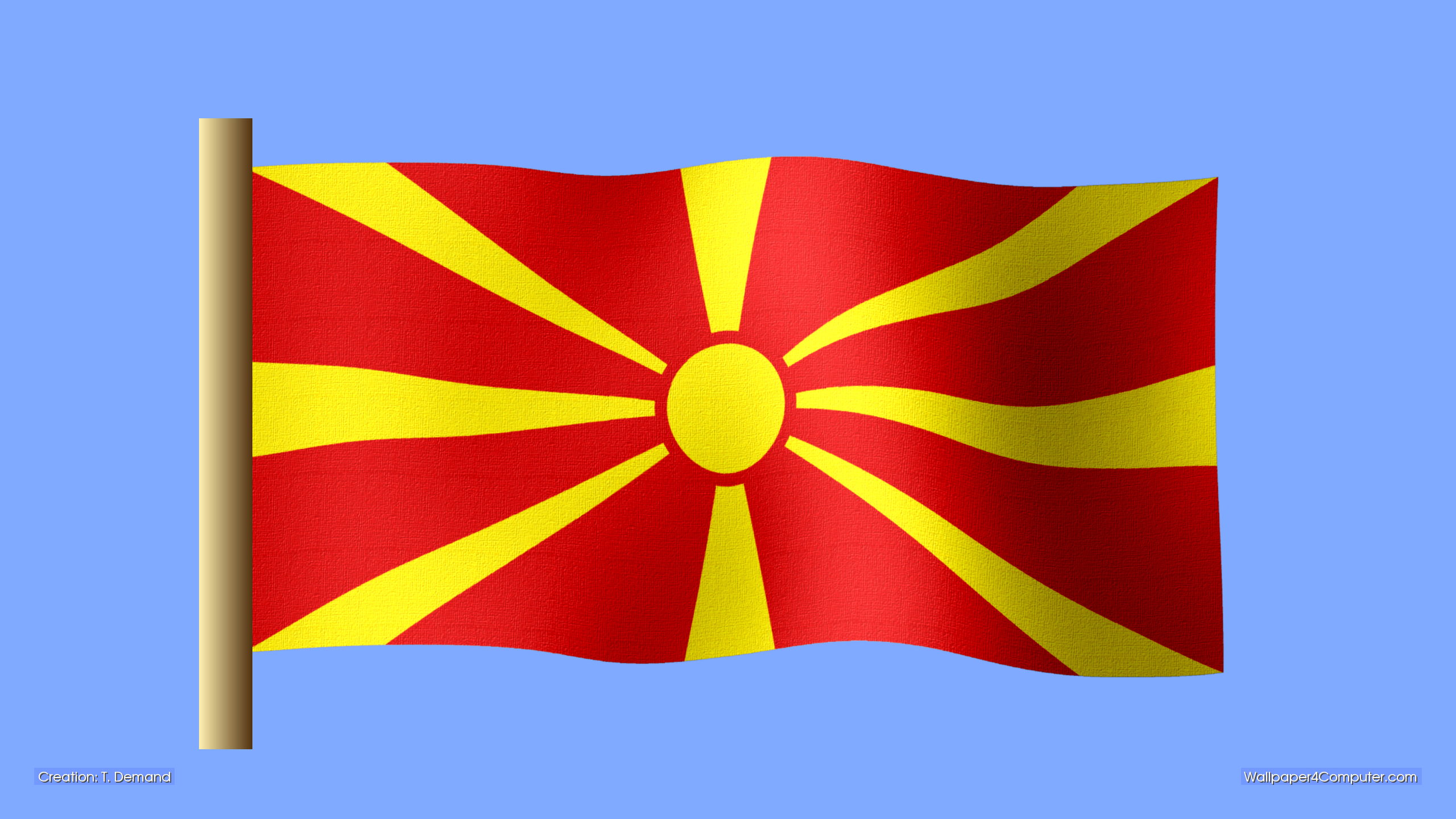North Macedonia Flag - Macedonia Flag , HD Wallpaper & Backgrounds