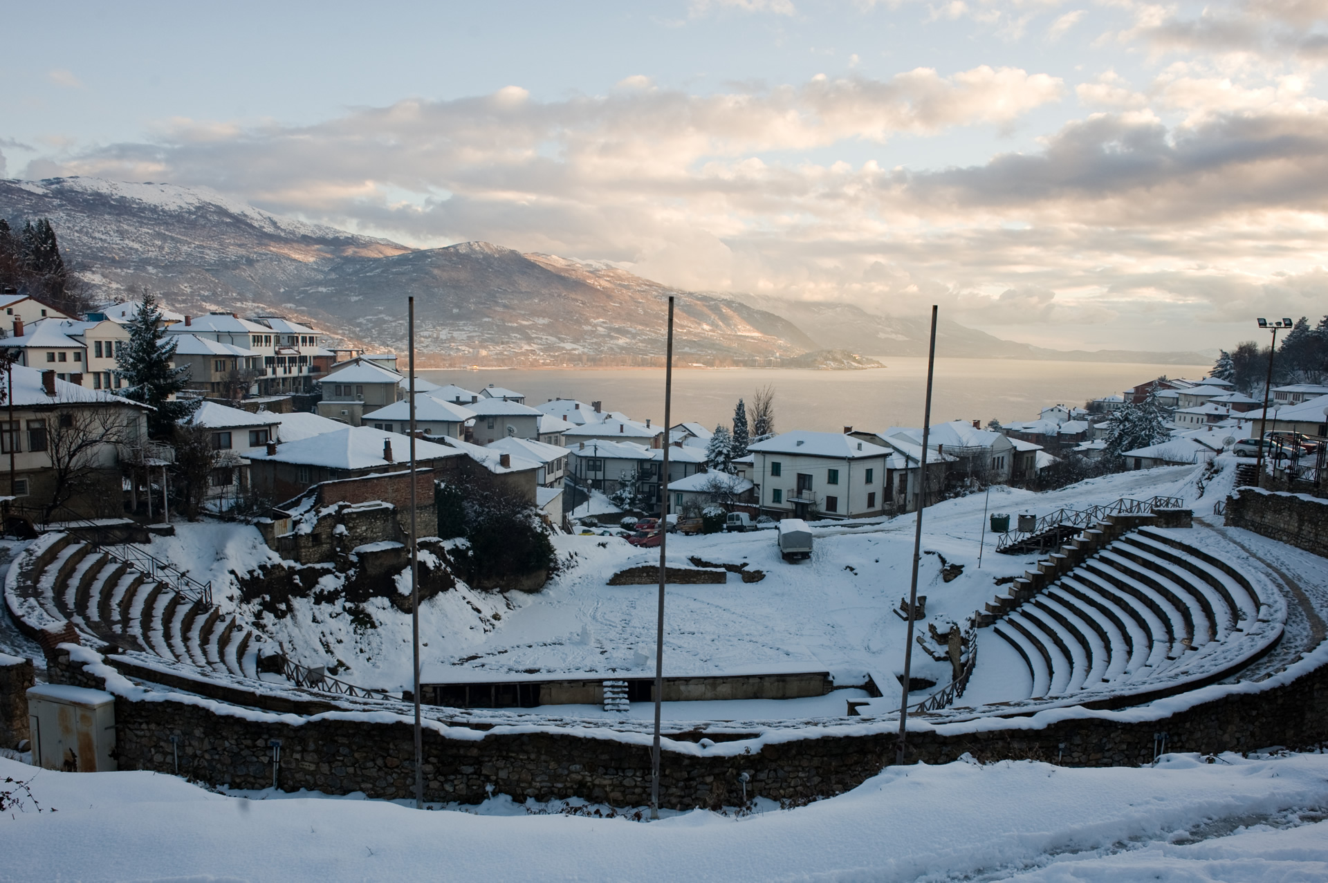 Macedonia Snow And Sunset - Winter Landscape Wallpaper Macedonia , HD Wallpaper & Backgrounds