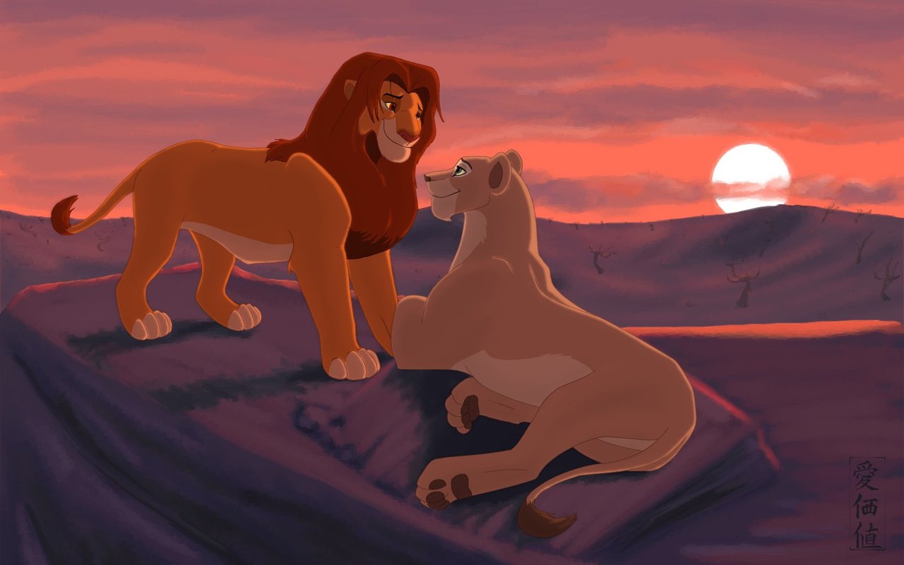 Dawn Of A New Life - Lion King Couple , HD Wallpaper & Backgrounds