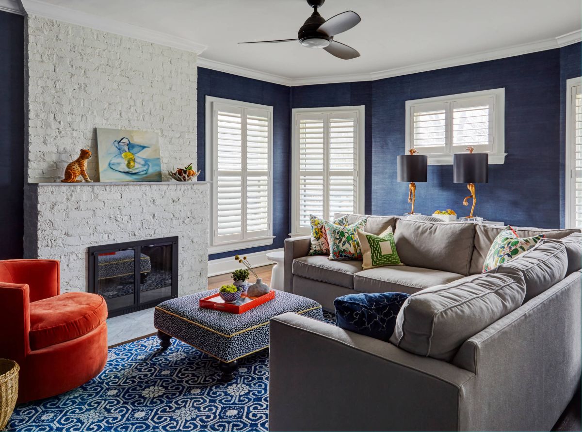 Navy Living Room , HD Wallpaper & Backgrounds