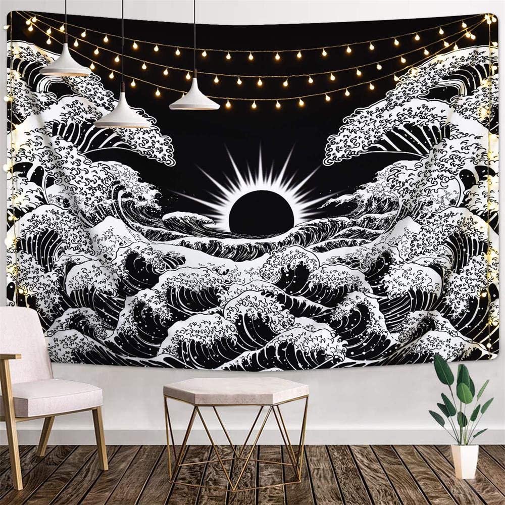 Aesthetic Black And White Tapestry , HD Wallpaper & Backgrounds