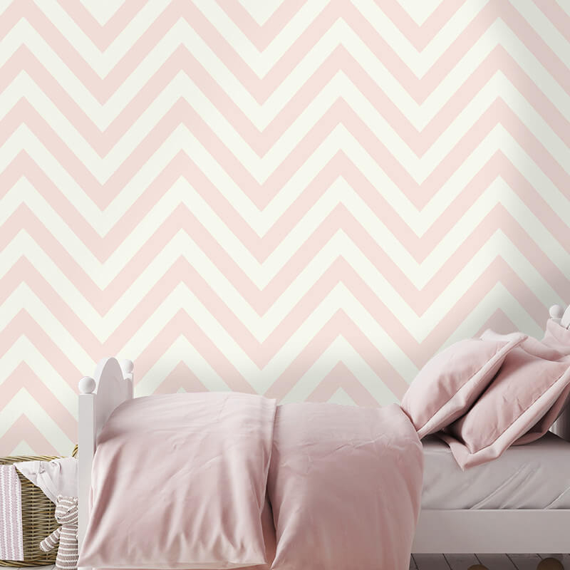 Holden Decor Chevron Striped Pattern Pink Wallpaper - Αυτοκολλητα Τοιχου Unicorn , HD Wallpaper & Backgrounds