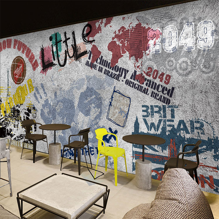 Graffiti Wall In Coffee Shop , HD Wallpaper & Backgrounds