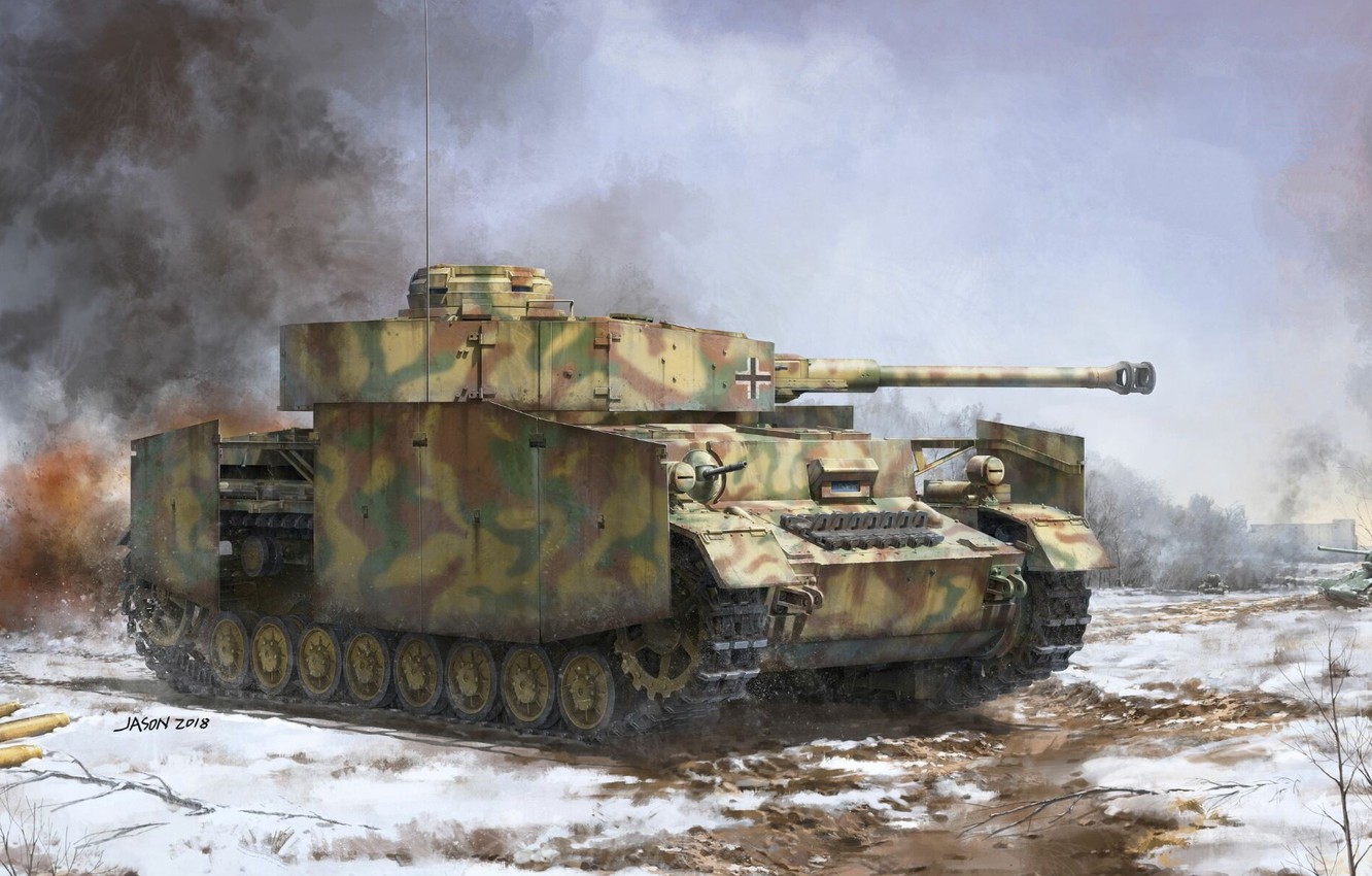 Photo Wallpaper Art, Tank, Ww Ii, Pz - Panzer Iv Ausf Art , HD Wallpaper & Backgrounds