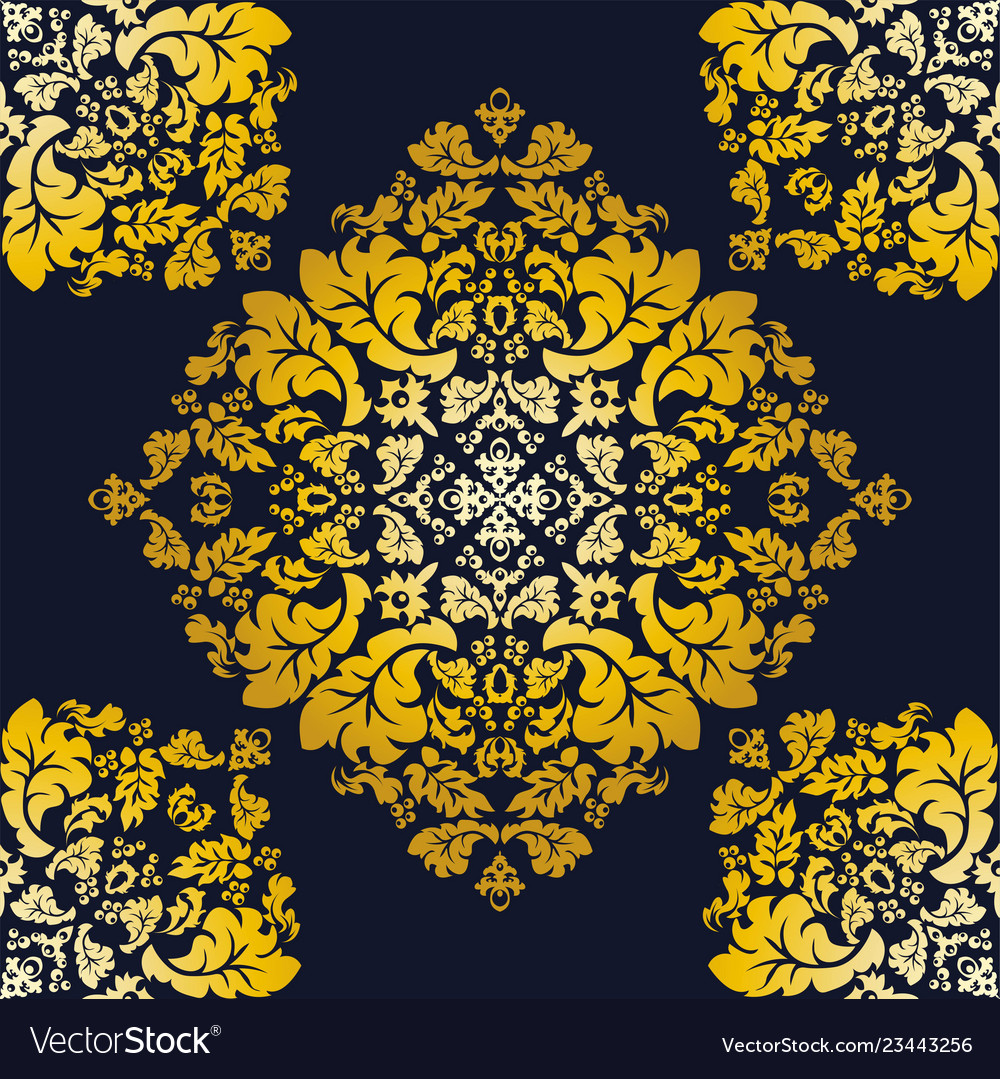 Seamless Floral Damascus Wallpaper Pattern - Motif , HD Wallpaper & Backgrounds