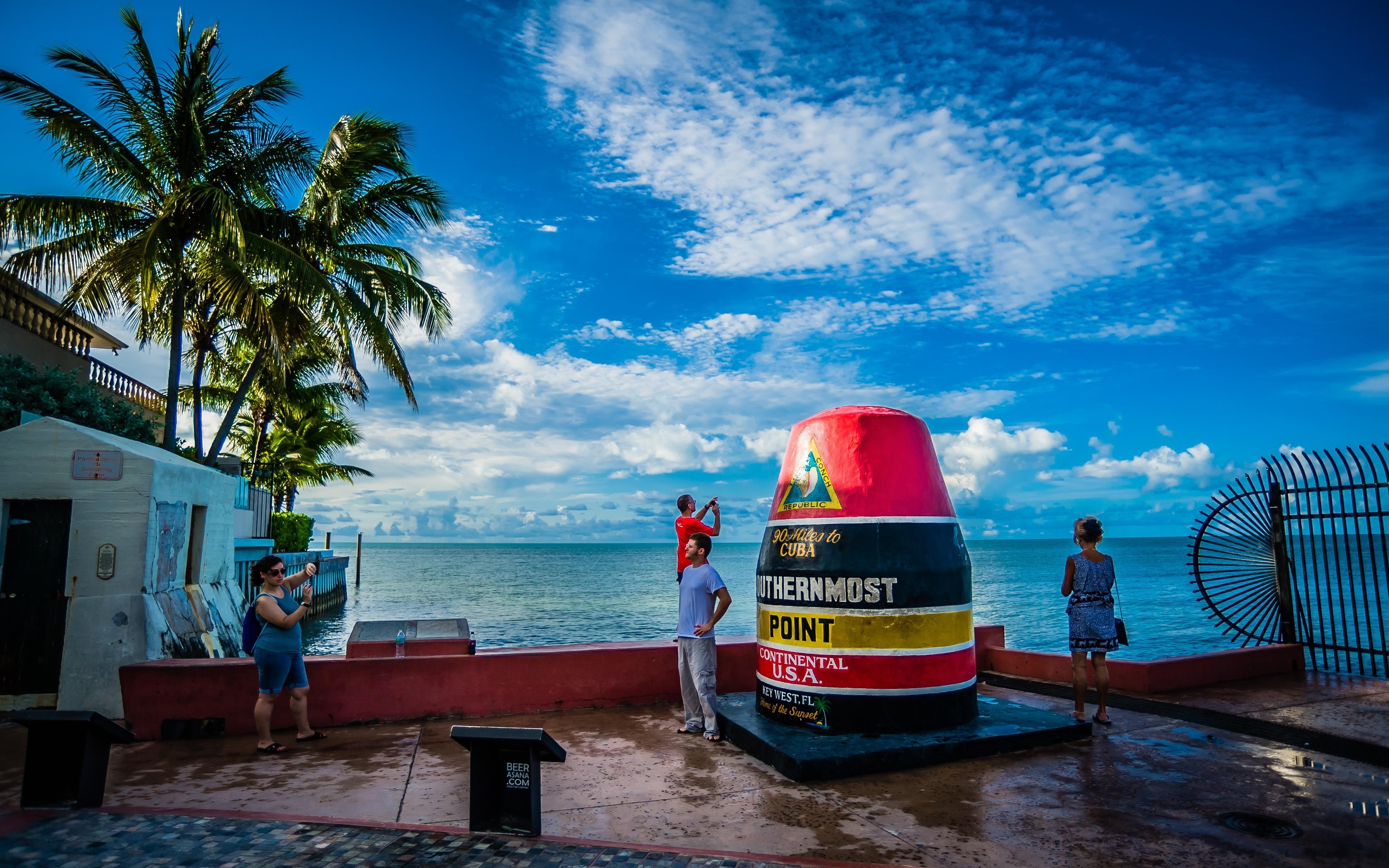 Key West Florida Desktop Wallpaper Picserio - Key West Southern Most Point Hd , HD Wallpaper & Backgrounds