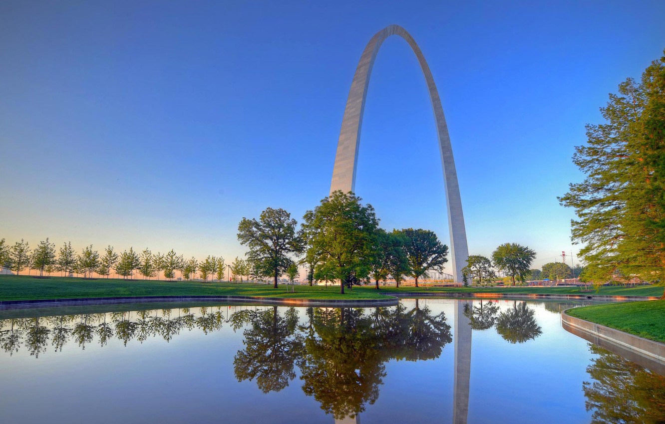 Photo Wallpaper Arch, Usa, St - Gateway Arch St Louis , HD Wallpaper & Backgrounds