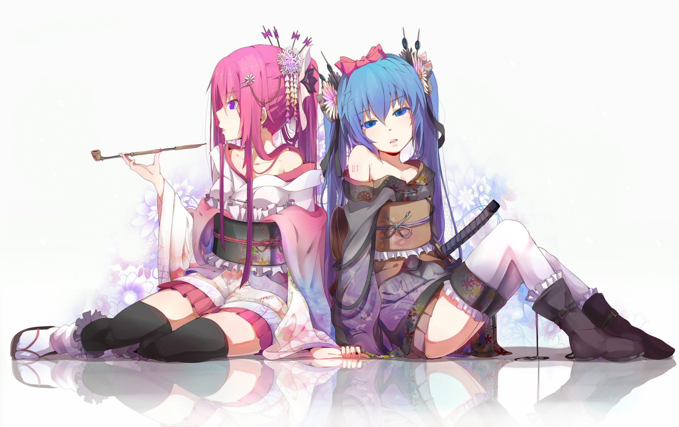 Ia Wallpaper Vocaloid - Miku Hatsune And Luka Megurine , HD Wallpaper & Backgrounds