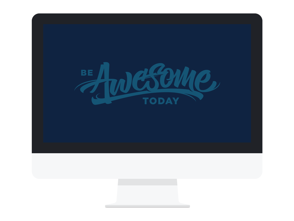 Tablet Wallpaper Be Awesome Today Download - Computer Monitor , HD Wallpaper & Backgrounds