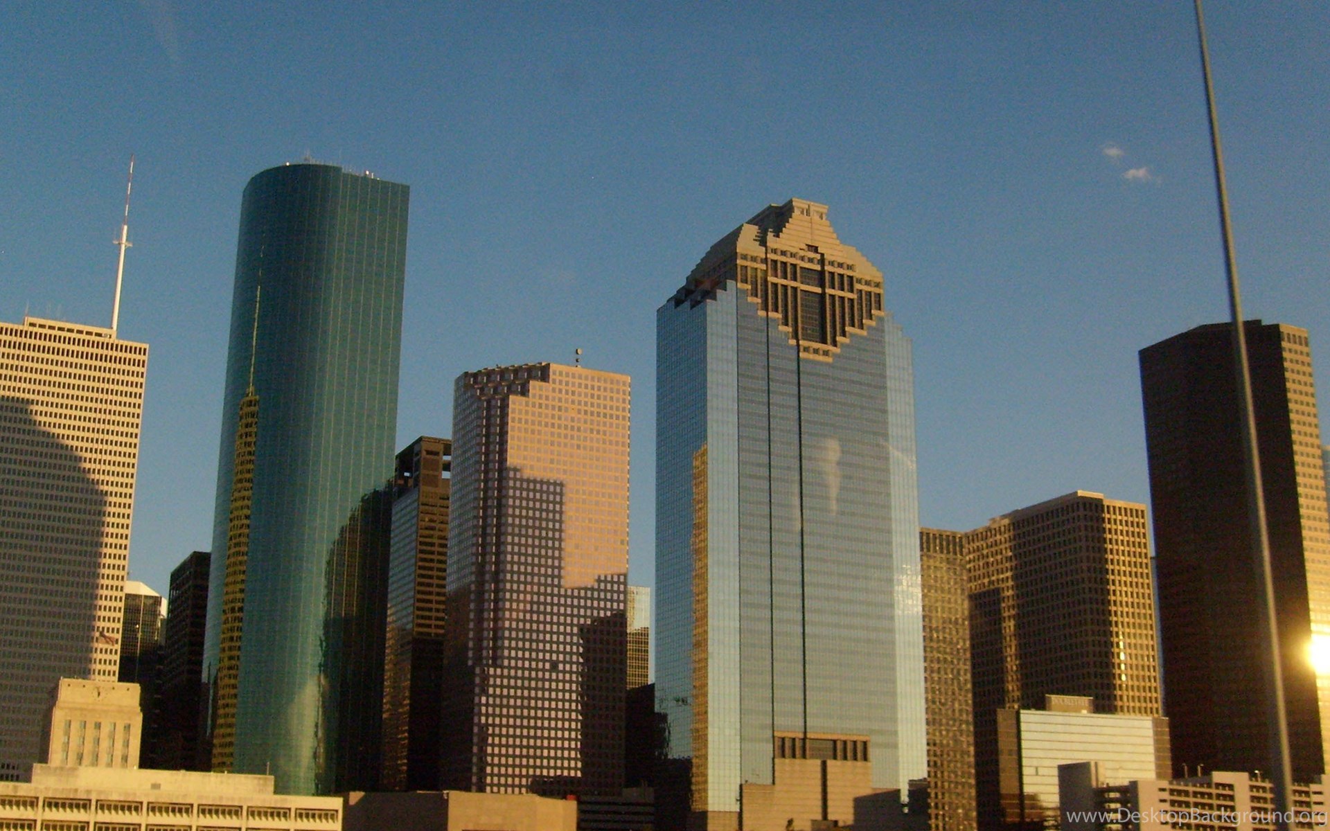 Wallpapers Houston Skyline Building Downtown Texas - Sam Houston Park , HD Wallpaper & Backgrounds