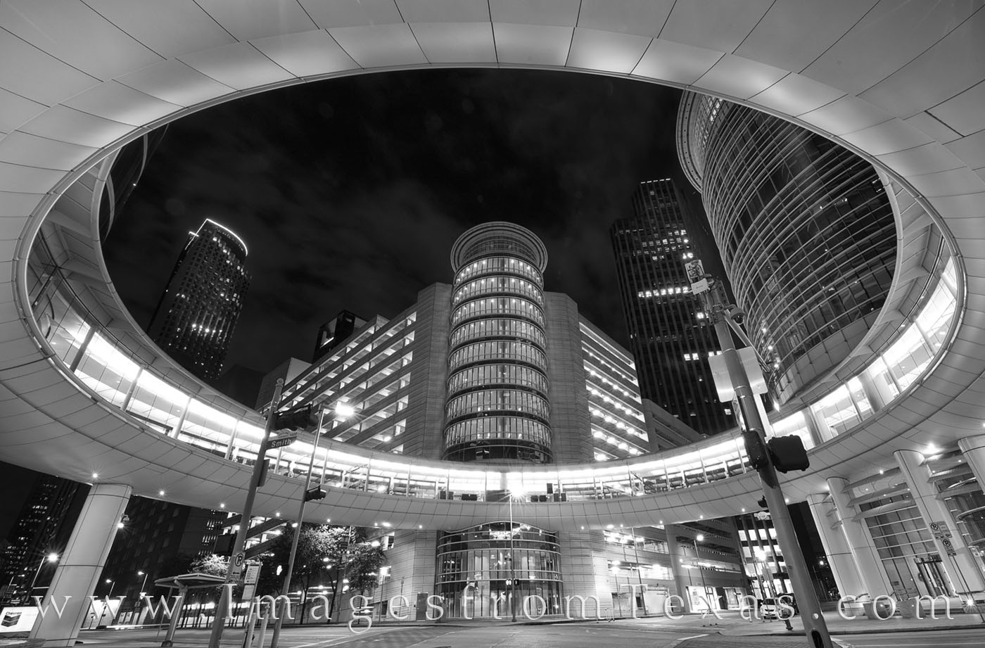 Houston, Downtown, Chevron, Enron, Architecture, Night, - Houston Downtown Black And White , HD Wallpaper & Backgrounds