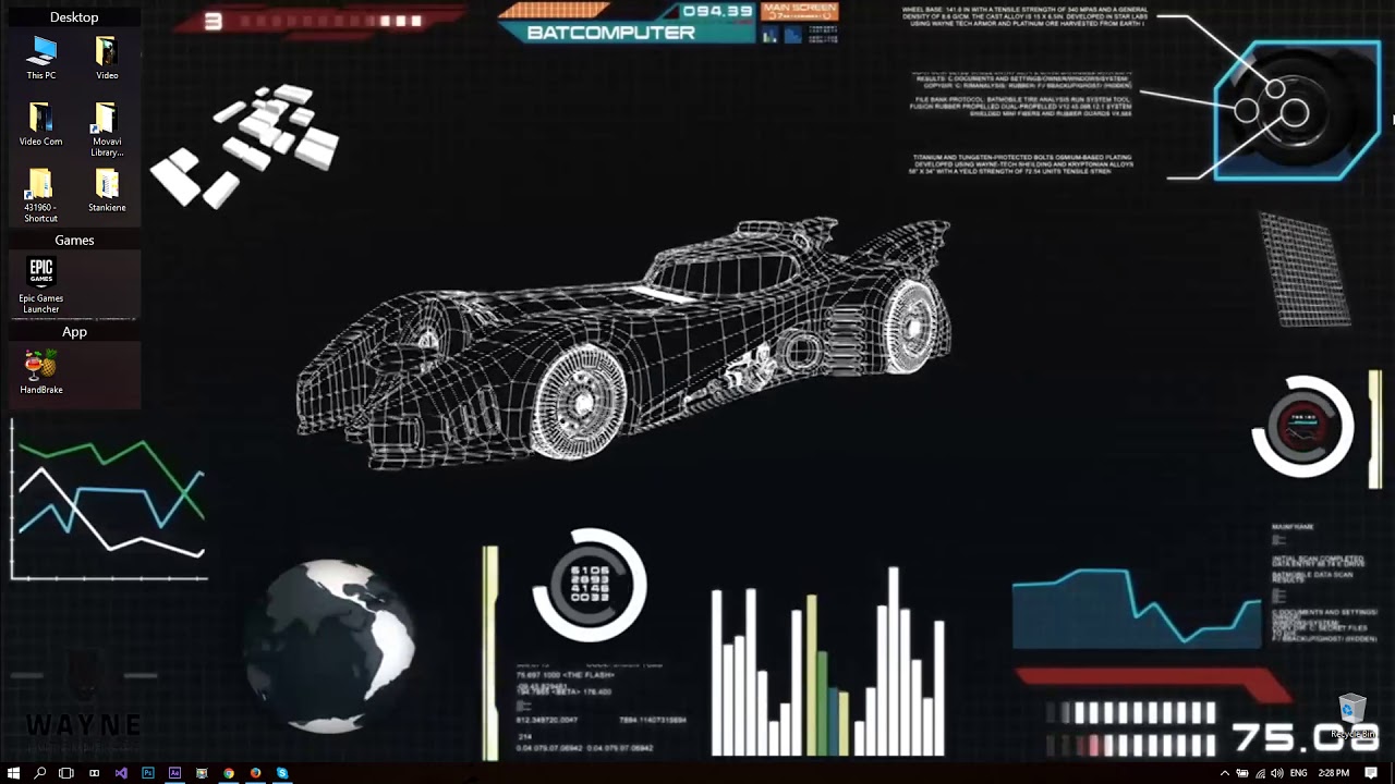 Batcomputer Theme Windows 10 , HD Wallpaper & Backgrounds