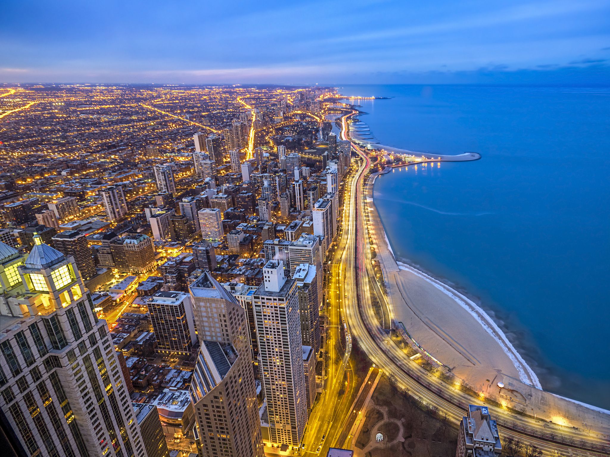 Chicago, Illinois, Lake Shore Drive, Usa, Chicago, - Chicago , HD Wallpaper & Backgrounds