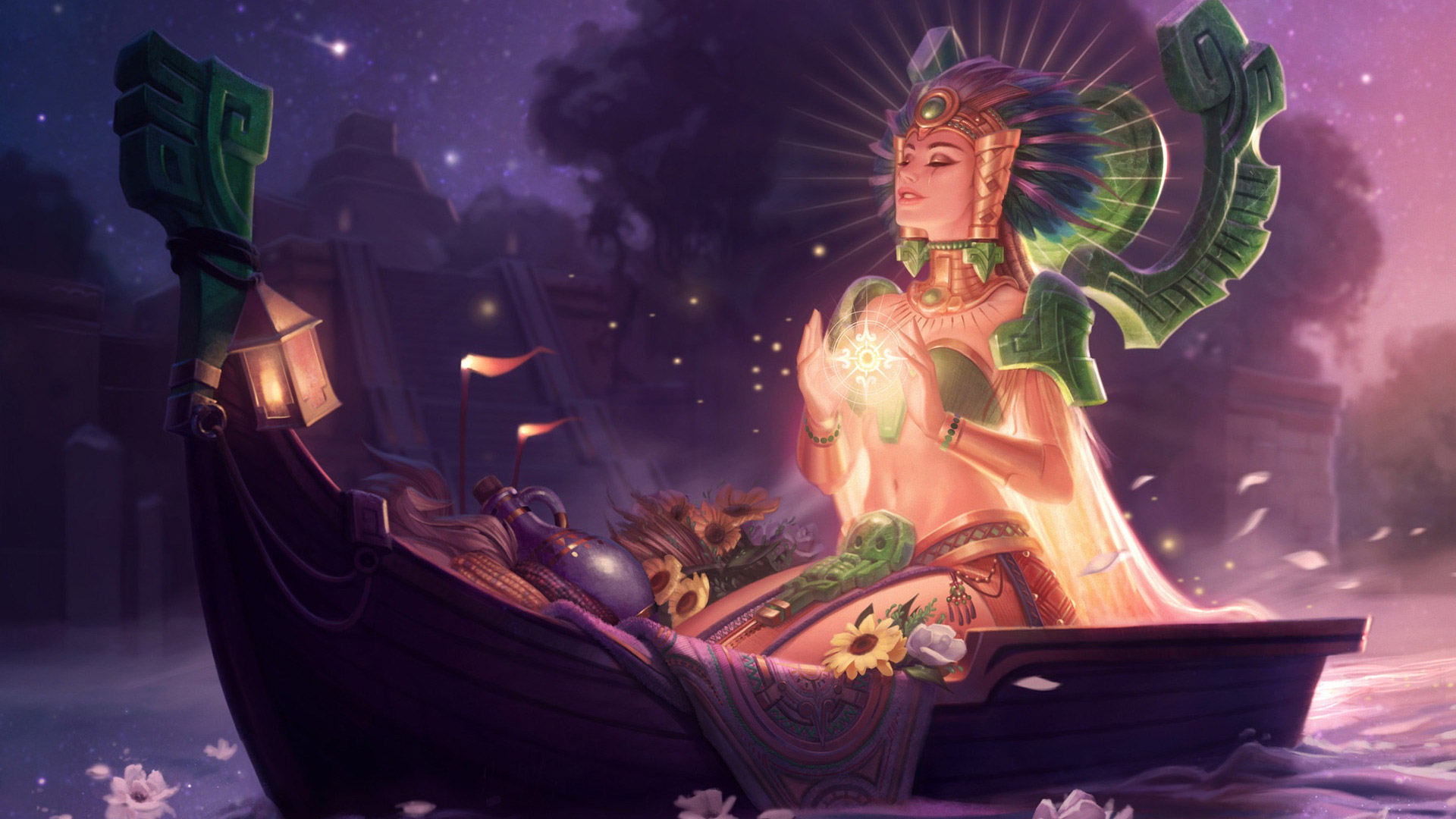 Free League Of Legends Wallpaper In - Sun Goddess Karma Splash Art , HD Wallpaper & Backgrounds