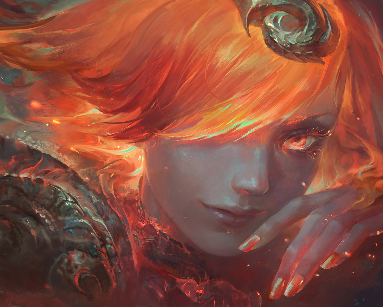 League Of Legends Wallpaper In - Elementalist Lux Fire Art , HD Wallpaper & Backgrounds