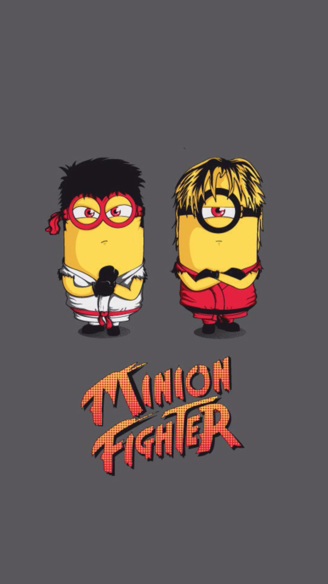 Funny Minion Fighter Hd Wallpaper Iphone 6 Plus 
 Data-src - Minion Street Fighter , HD Wallpaper & Backgrounds