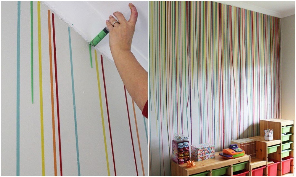 10 Diy Termudah Mengecat Dinding Rumah, Bisa Pakai - Drip Painting On Walls , HD Wallpaper & Backgrounds