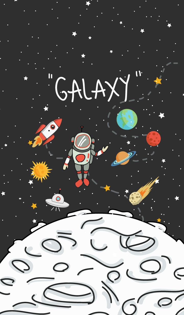 Space Galaxy Wallpaper Cartoon (#3289725) - HD Wallpaper & Backgrounds