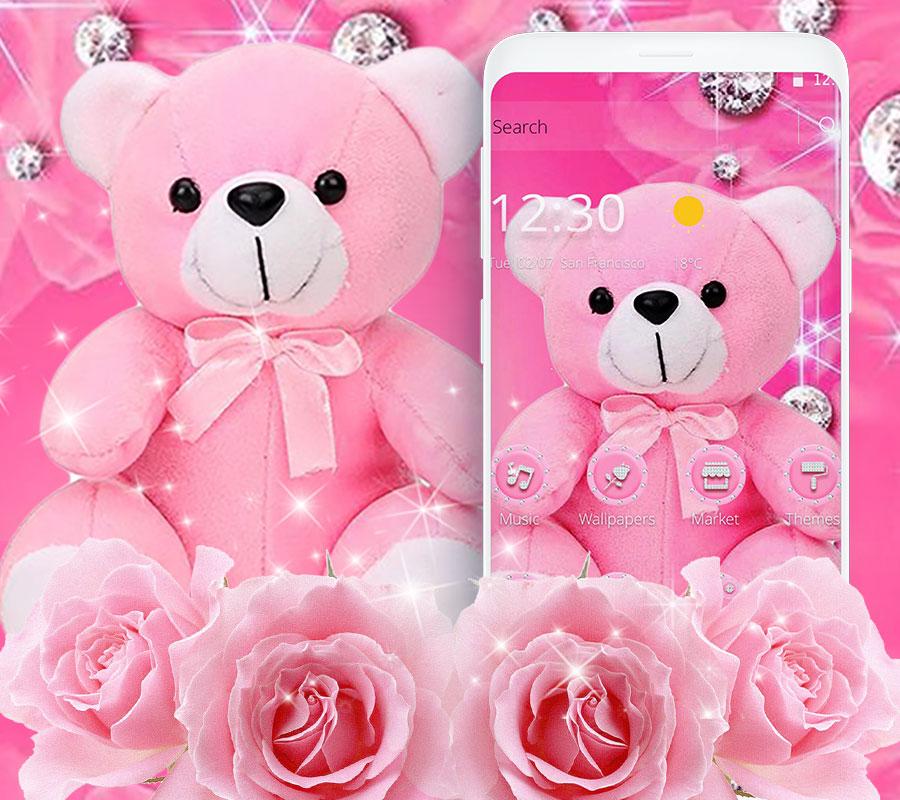 Teddy Bear Diamong1 - Pink Diamond Teddy Bear , HD Wallpaper & Backgrounds