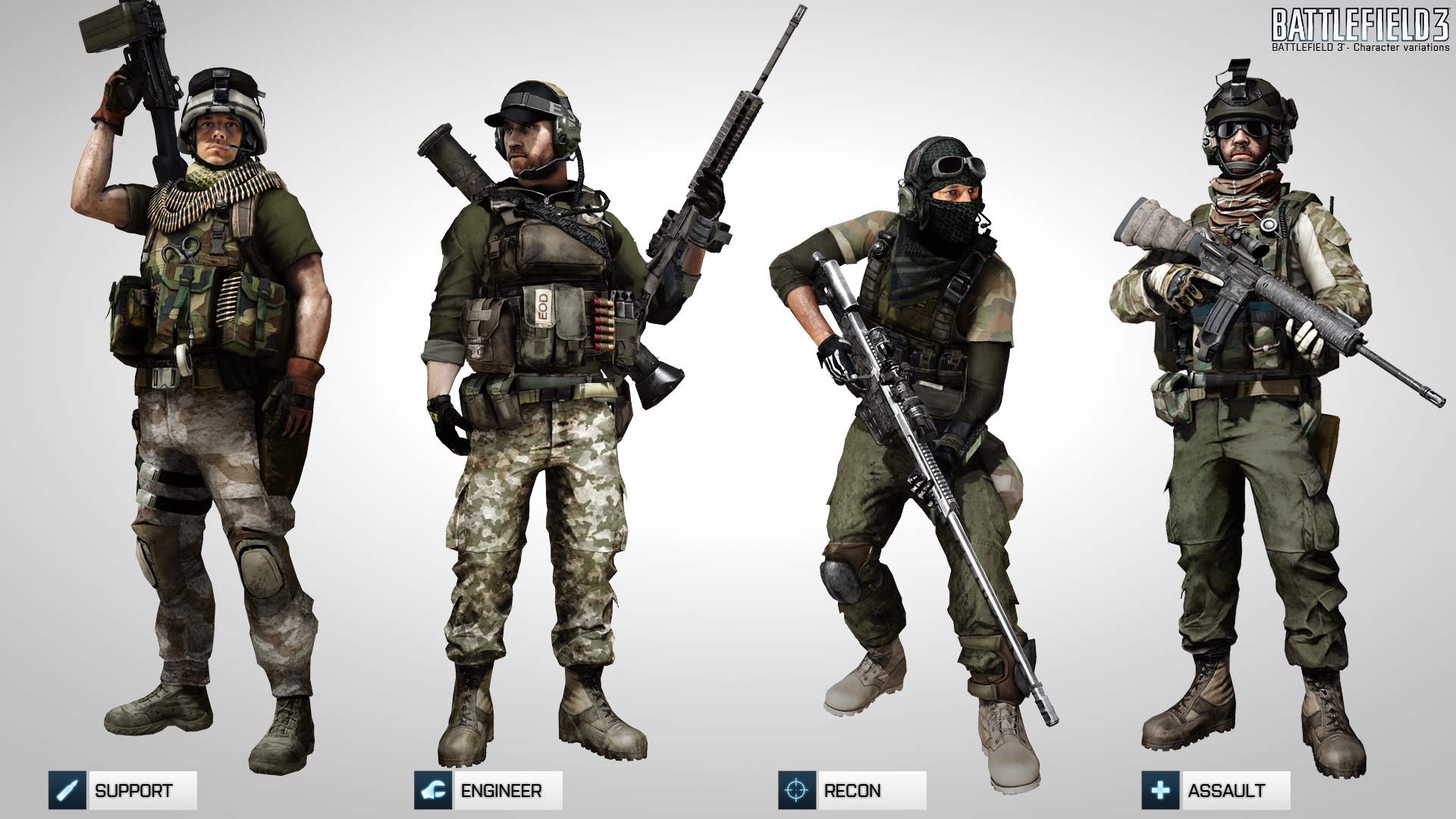 Wallpaper Battlefield 3 Multiplayer Game - Battlefield 3 Classes , HD Wallpaper & Backgrounds