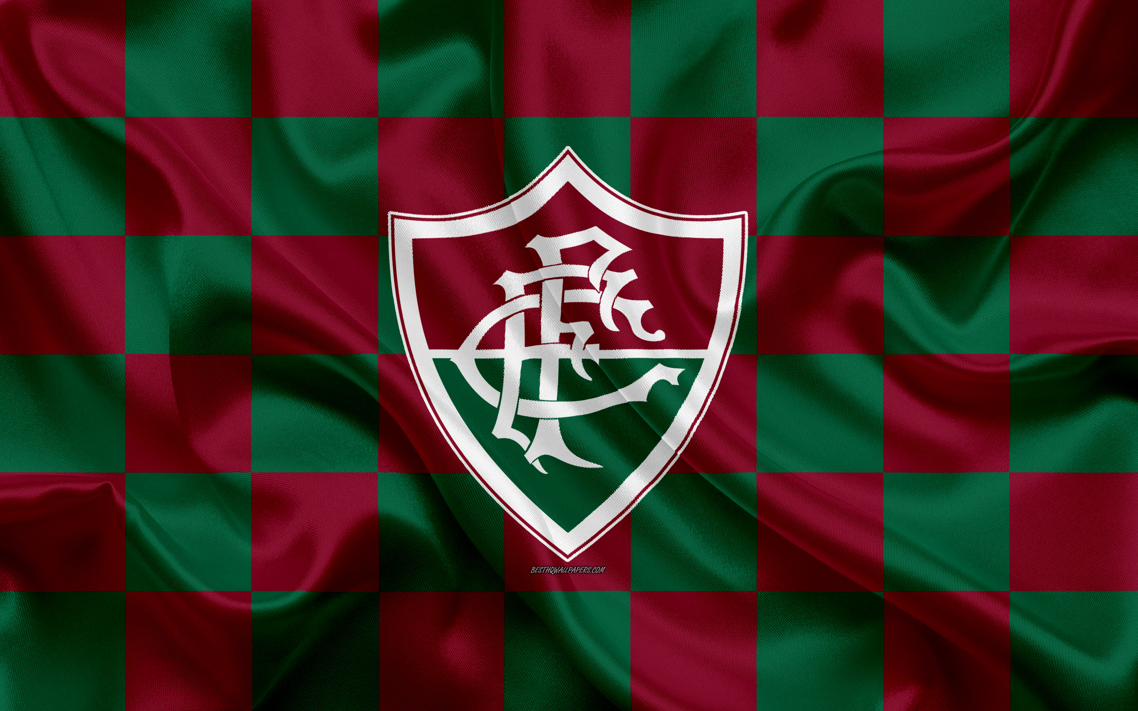 Fluminense Fc, 4k, Logo, Creative Art, Burgundy Green - Fluminense Fc , HD Wallpaper & Backgrounds